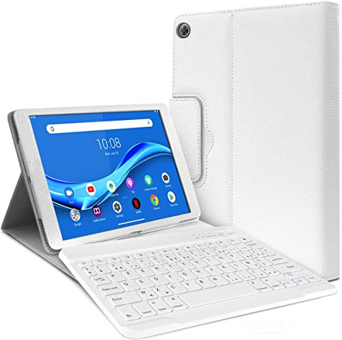 Karylax - Étui de Protection de Protection Blanc + Clavier Azerty pour Lenovo Tab K10 TB-X6C6F 10.3
