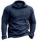 Beotyshow Herren Fleecepullover Militär Outdoor Fleecejacke Taktisch Sweatshirt Trekking Jacke Männer Half Zip Pullover Microfleece Sweatpullover Navy Blau XL