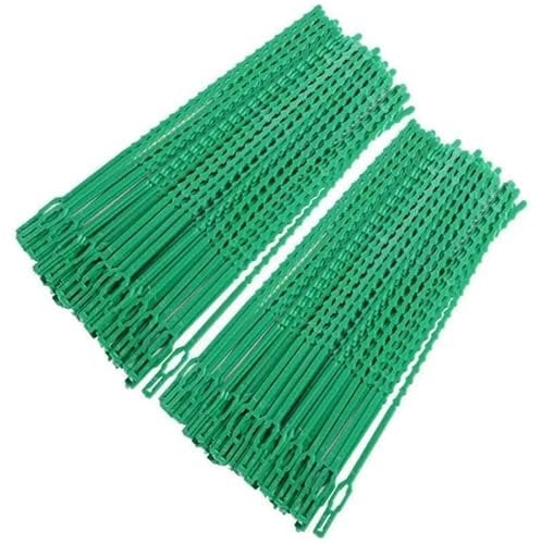 Green Plant Cables Ties - Reusable Support Plant Ties for Climbing Plants | Small/Long Garden Cable Twist Ties | Adjustable & Releasable Cable Ties Heavy Duty | Shrub Wall Clip [40 Pack, 17cm]