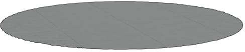 Tidyard Tapis de sol de piscine Tapis de sol de piscine Tapis de piscine Tapis de protection du sol Polyester Géotextile Rond Diamètre : 458 cm Gris clair