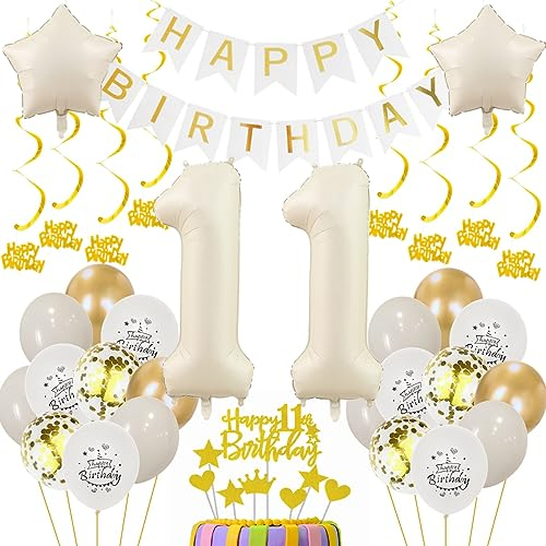 11 Geburtstag Deko Mädchen 11. Geburtstagsdeko Beige Gold Ballon 11 Geburtstag Deko Junge Beige 11 Luftballon Geburtstagsdeko Mädchen Junge 11 Jahr Geburtstagdeko Beige Luftballon 11. Geburtstag
