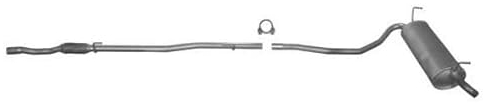 VEGAZ FTS-537 Endschalldämpfer Kompatibel mit FIAT PANDA 169 51800944