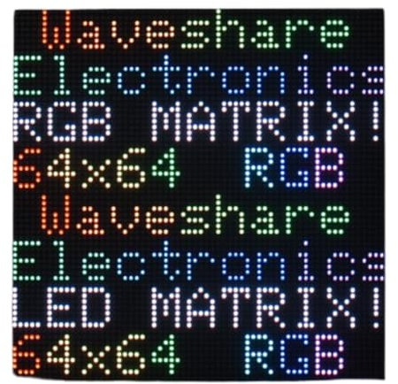 Panel de Matriz LED RGB a Todo Color Compatible con Raspberry Pi/Raspberry Pi Pico / ESP32 / Arduino Paso de 2 mm Brillo Ajustable de 64x64 píxeles