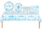 Tovaglia in Plastica 69P per Feste a Tema Fiocco di Neve - Set di Stoviglie Usa e Getta con Piatti, Tovaglioli e Bicchieri - Decorazioni Blu per Vacanze Invernali e Natale