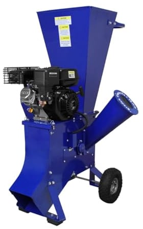 Cippatrice Professionale 7HP - Trituratore Ramaglie Potente 4 Tempi - Velocità Regolabile 3600 giri/min - Capacità di Taglio 76mm - Ruote e Maniglie per Facile Trasporto - DPI e Kit Attrezzi Inclusi