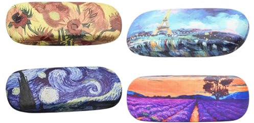 Astuccio Occhiali Rigido, 4 Pezzi Astucci per Occhiali di Custodia Occhiali Rigida da Sole Custodia Occhiali Rigida Case di Occhiali Portatile