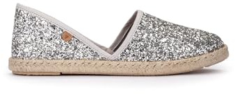 VERBENAS Espadrilles Carmen Glitter Plata - Größe: 38