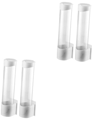 Cabilock 4 Piezas para Colgar En La Pared Portavasos De Papel Dispensador De Vasos para Enjuague Bucal Dispensador De Vasos Tipo Tirador Dispensador De Vasos para Baño Portavasos