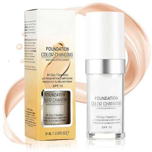Allony Foundation Color Changing, Changing Foundation, Foundation Make Up, Erstellen sie Eine Natürliche Make up Hautton Anpassend, Feuchtigkeitsspendender Concealer, Langanhaltende Ölkontrolle
