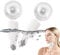 2 Stück Facial Ice Globes, Eisroller Kugeln Facial Globes für Massagewerkzeuge, Facial Roller Massagegeräte, Gesichtsmassage Kühlkugeln Set für Strafft Haut, Reduzieren Schwellungen, Augenringe (Weiß)