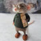 mefocou Cute Needle Felted Mice, Handmade Winter Christmas Halloween Decorations, Adorable Felt Ornaments for Christmas Tree