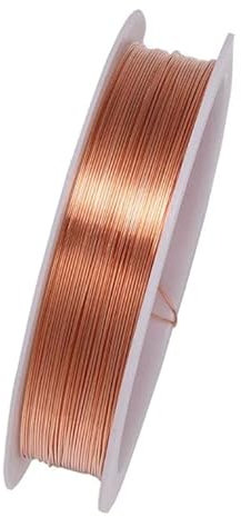 1 rollo de alambre de cobre resistente de oro rosa de 1 mm para hacer joyas