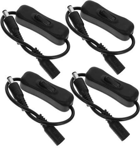 DOITOOL 4 Stück Dc Inline Zwischenschalter Robustes Kabel Mit Verdicktem Kupferdraht Ersatzteil Für Kleine Led Streifenbeleuchtung Einfacher Einbau Kompatibel Mit Werbebeleuchtung