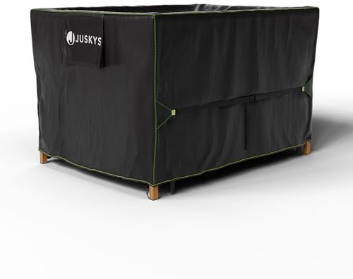 Juskys Gartenmöbel Abdeckplane CoverSafe Pro 120x90x75 cm - winterfest & wasserdicht - Schutzhülle für Gartentisch, UV-Schutz, Abdeckhaube Gartentisch