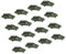 INOOMP 16 Piezas Modelo de camión Modelos de Juguetes de Coches Coche de Juguete para vehículo de Juguete Modelo de Mesa de Arena páginas Olive Green