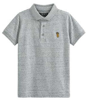 NEXT Jungen Kurzärmeliges Polo-Shirt Grau 10 Jahre