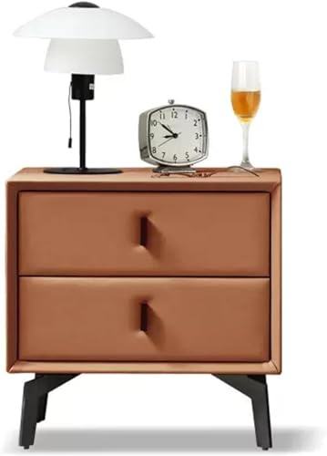 Nachttisch Smartliebhaber Schlafzimmer Schlafzimmer Bettschrank mit Schubladen Nachttisch mit 2 Schubladen - voller Polster-Nachttisch / Möbel (Grigio) (Braun) voller Sterne FANDIAO