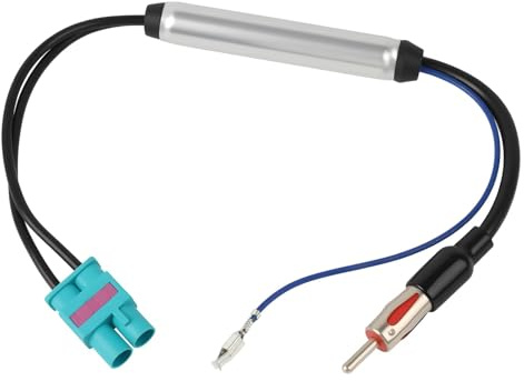 Doppel Antennenadapter Fakra auf DIN mit Phantomeinspeisung, FM AM DAB+ Autoradio Adapter für Aftermarket Radios und Fahrzeug Stereoanlagen