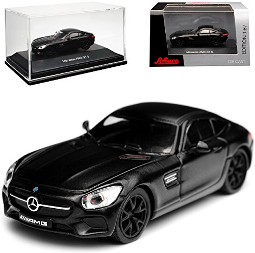 Schuco Mercedes-Benz AMG GT S C190 Coupe Matt Schwarz Ab 2014 H0 1/87 Modell Auto mit individiuellem Wunschkennzeichen