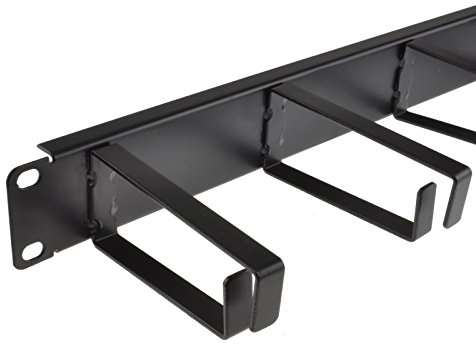 Ringed Kabel Geschäftsleitung Stange 1U Mit 5 Groß 10 cm Rings Daten Schrank 19 inch Rack [1U with 5 Large Rings]