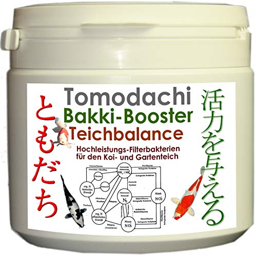Filterbakterien Koiteich, Filterstarterbakterien Teichfilter, Tomodachi Bakki Booster Teichbalance 300g Hochleistungsfilterbakterien für den Koiteich