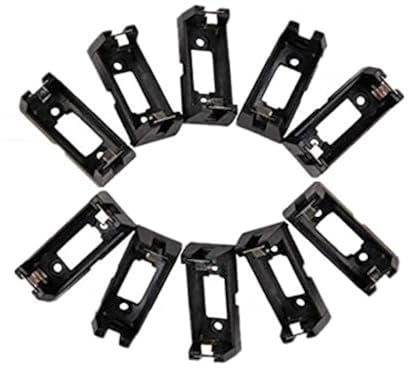 LAPXSNZD 10Pcs Black Battery Holder Case Box Clip for CR123 CR123A Lithium Battery