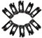 LAPXSNZD 10Pcs Black Battery Holder Case Box Clip for CR123 CR123A Lithium Battery