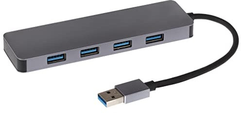 Nikkai USB A Hub Adapter, 4-in-1 with 4x USB-A 3.0 Super Speed Ports for MacBook Air, MacBook Pro, Dell XPS, Lenovo ThinkPad and More
