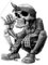 Gangster Hip-Hop Aufkleber XL ca. 30x22 cm Sticker Rap Musik Skelett Skull Schädel Rapper Cool Bandana Zigarre