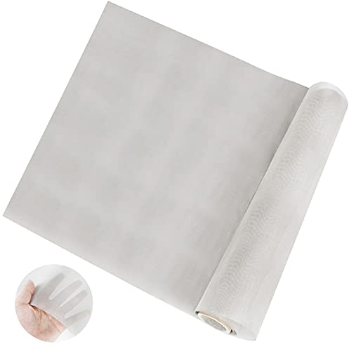304 Stainless Steel Woven Wire 30 * 100cm 120 Mesh Metal Mesh Screen, Rodent Control Insect Mesh, Pest Proofing Mesh for DIY Filter Mesh Home Kitchen (Silver)