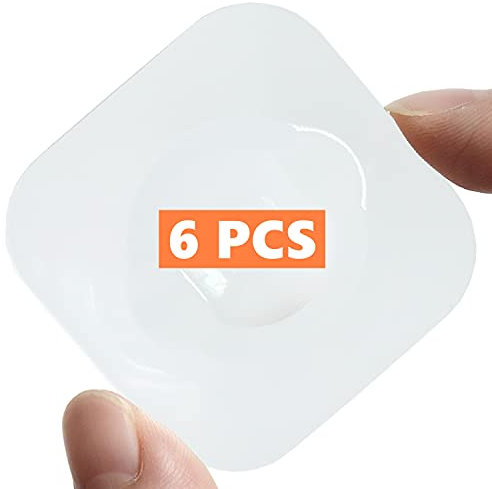 SUCCESS Door Stopper(6pcs, 5cm), Clear Rubber Door Stops Wall Protector, Self Adhesive Door Handle Knob Wall Shield Bumper Guard for Wall Fridge Cabinets Headboard(Square)