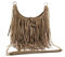 LUI SUI Damen handgefertigte Leder Franse Quaste Crossbody Hobo Schultertasche Umhängetaschen (Khaki)