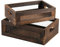 Dicunoy Set mit 2 Holzkiste Obstkiste Korb, Kleine Hölzerne Organizer Kisten Korb, 30 x 20 x 10 cm Vintage Holzkiste Obst, Gemüse, Küche, Bad, Speisekammer, Aufbewahrungskorb
