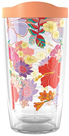 Tervis Tropical Hibiscus Party Gobelet isotherme à double paroi en plastique