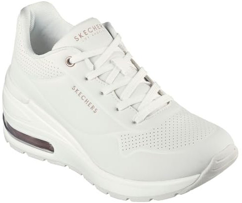 Skechers Femme Million Elevated AIR Sneakers, White, 37.5 EU