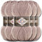 Alize 5 x 100g Superlana Midi Türkische Premium Wolle Baumwolle und Acryl Uni Handstrickgarne | Yarn | Garn | Strickgarn Einfarbig Baby zum Häkeln Stricken Kleidung Schals (Smoky | 652)