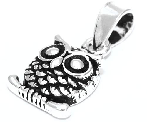 Windalf Irisches Glücks-Amulett MAJU 1.8 cm Eulen Schmuck-Anhänger Kleine weise Eule 925 Sterlingsilber