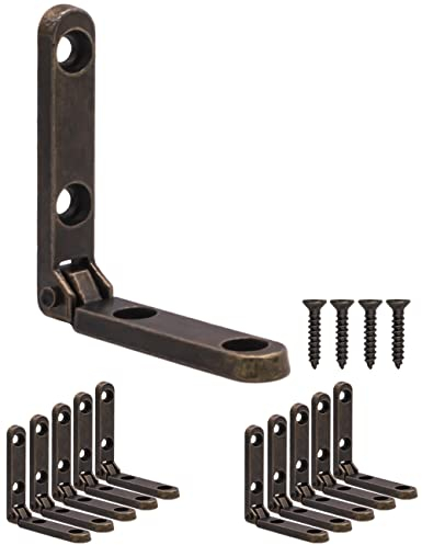 FUXXER® 10x Antike Mini Scharniere, Metall-Scharniere, Eisen-Optik, Vintage, 30x6mm, 10er Set