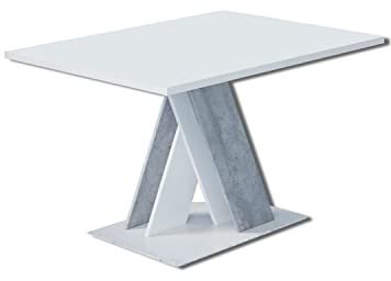MEBLINI Couchtisch Wohnzimmer - Wohnzimmertisch Modern - Sofatisch Wohnzimmer - Stubentisch - Kaffeetisch - Coffee Table for Living Room - Bronx - 120x60x60cm - Weiß Matt/Betonoptik