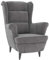 KOIECETA Sessel Ohrensessel Loungesessel Fernsehsessel Relaxsessel Wohnzimmersessel Moderner Bequemer Armsessel Polstersessel Lounge Hellgrau Samt