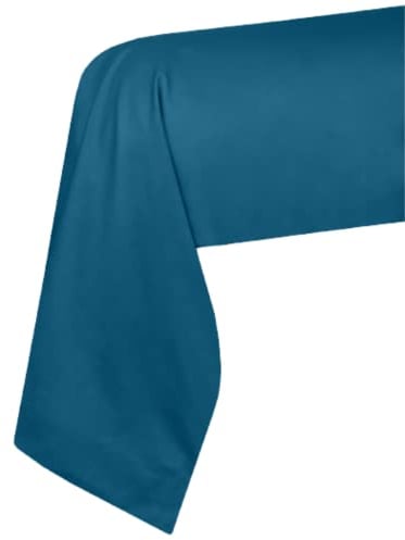 Lovely Casa Bolster Pillowcase Size 45 x 185 cm 100% Oeko-Tex Certified Cotton – Excellent Quality – Petrol – Eden Model – Bed Linen for Home – Soft and Comfortable – Unisex – Unisex