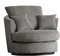 New Luxor Grey Fabric Swivel Chair Jumbo Cord Fabric Single Seater 360 Rotation (Grey, Swivel Chair)