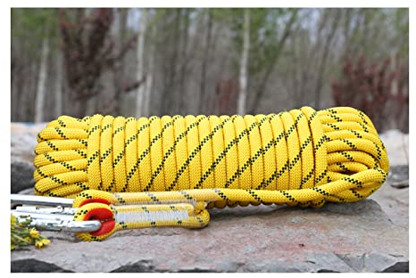 Kletterseil 12 Mm Statisches Kletterseil 30m (98ft) 60m (197ft) 120m (394ft) 200m (656ft) Outdoor Kletterseil Fluchtseil Abseilseil Fallschirmseil Der Feuerwehr ( Color : Yellow , Size : 12mm x 30m )