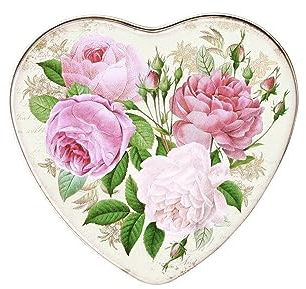 Elite Gift Boxes Nostalgia - Roses Small Heart Shaped Tin 119 x 111 x 30mm