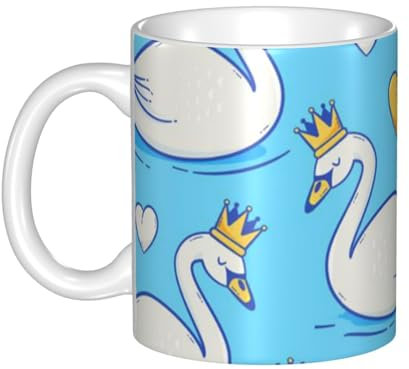 Niedlicher Schwan Vintage Retro Tasse Exquisite Porzellan Tassen Kaffeetassen Stilvolle Keramikbecher Perfekt für Zuhause Büro Ergonomischer Griff Tasse