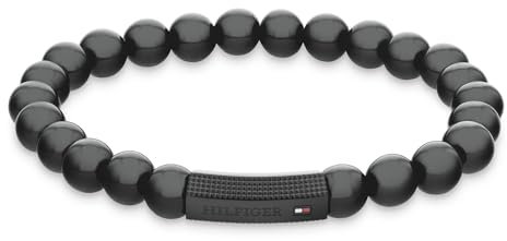 Tommy Hilfiger Jewelry Armband mit Schmuckperlen für Herren Mit Steinen aus Onyx - 2790581