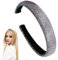 Haarbänder Damen Breit Haarreifen Glitzer - Blau Haarreif Breites Retro Style Silber Haarband Mode für Frauen und Mädchen 3207