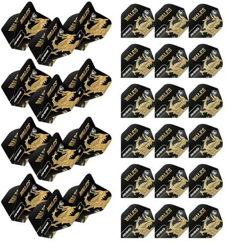 WINMAU Rhino Country Flag Design Dart Flights - 10 sets per pack (30 flights per pack) (Wales)