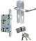 BKS Zimmertür/Wohnungstür/Badezimmer Komplett Set, inclusive Aluminium Schild Beschlag (PZ Schließzylinder, DIN RECHTS, Renovierungsschild 240mm x 47mm)