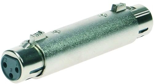Adam Hall 1 x Connectors K4A XF3 XF3 Ganzmetall Adapter Verbinder Konverter - XLR 3 pol Female Kupplung auf XLR 3 pol Female Kupplung Buchse